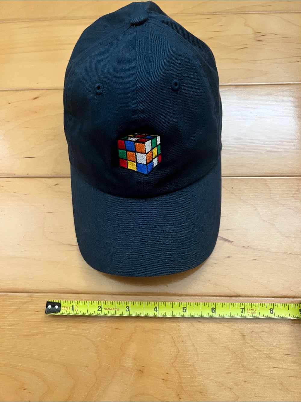 Embroidered Rubik's Cube Black Cap/hat - youth size